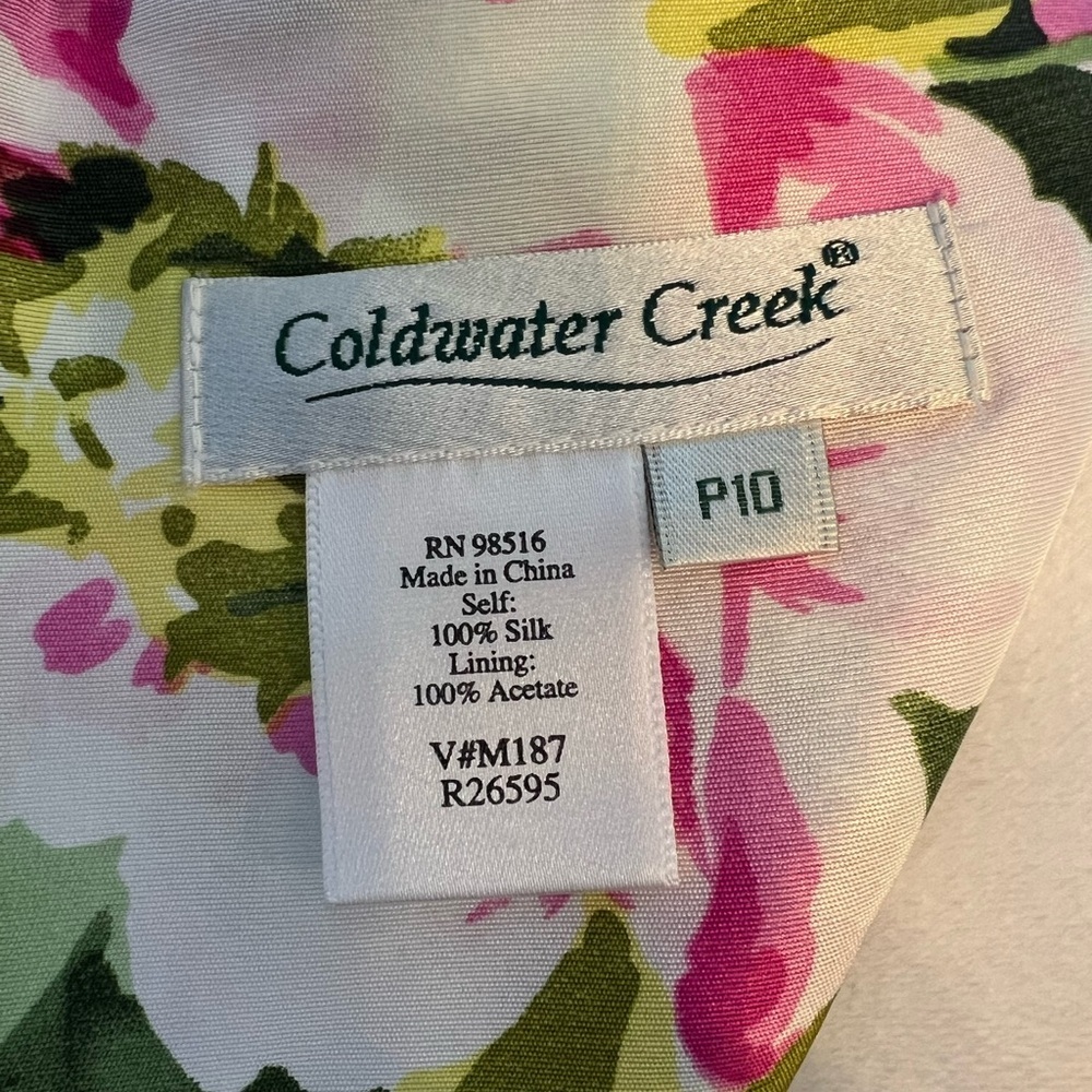 Vintage 100% Silk Floral Sleeveless Dress, NWOT, Easter Dress, Summer Dress - Picture 6 of 7